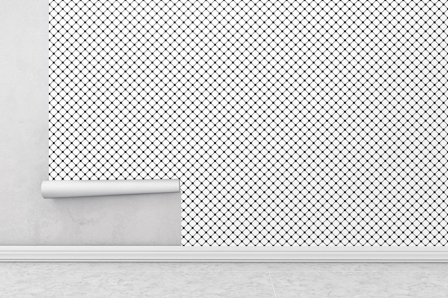 Removable Wallpaper, Connecting Dot Pattern - Peel & Stick, Reusable, Self Adhesive, 26 Inch Fixed Panels Easy Install, Seamless Design