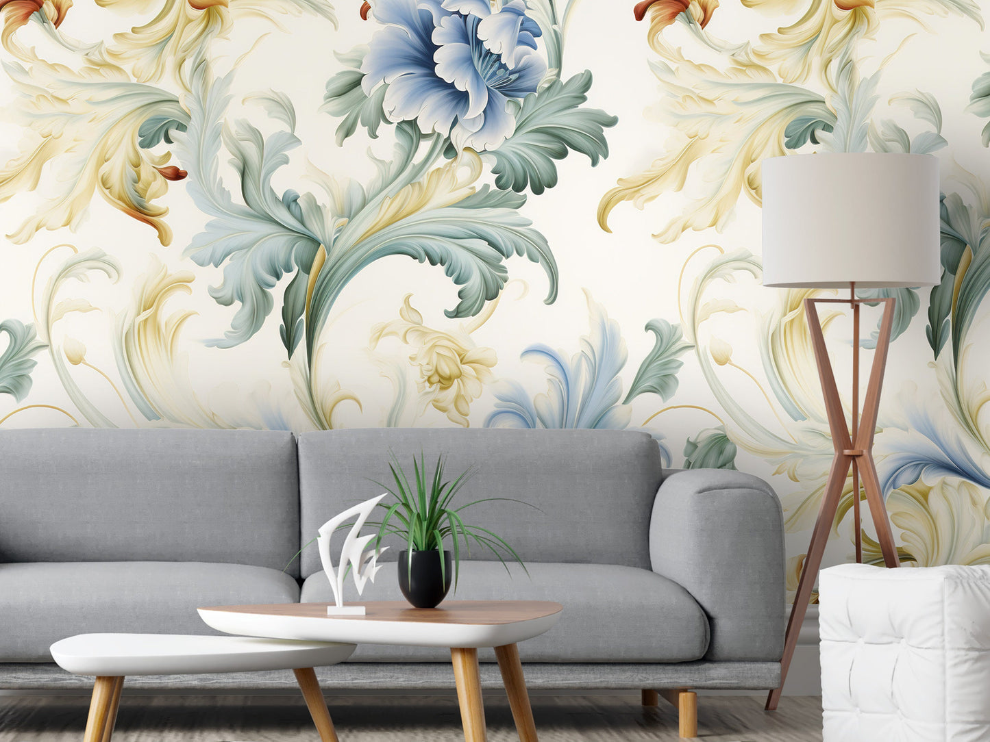 Removable Wallpaper, Floral Cute Colorful Flowers Design - Peel & Stick, Reusable, Self Adhesive, 26" Panels, Easy Install, Seamless