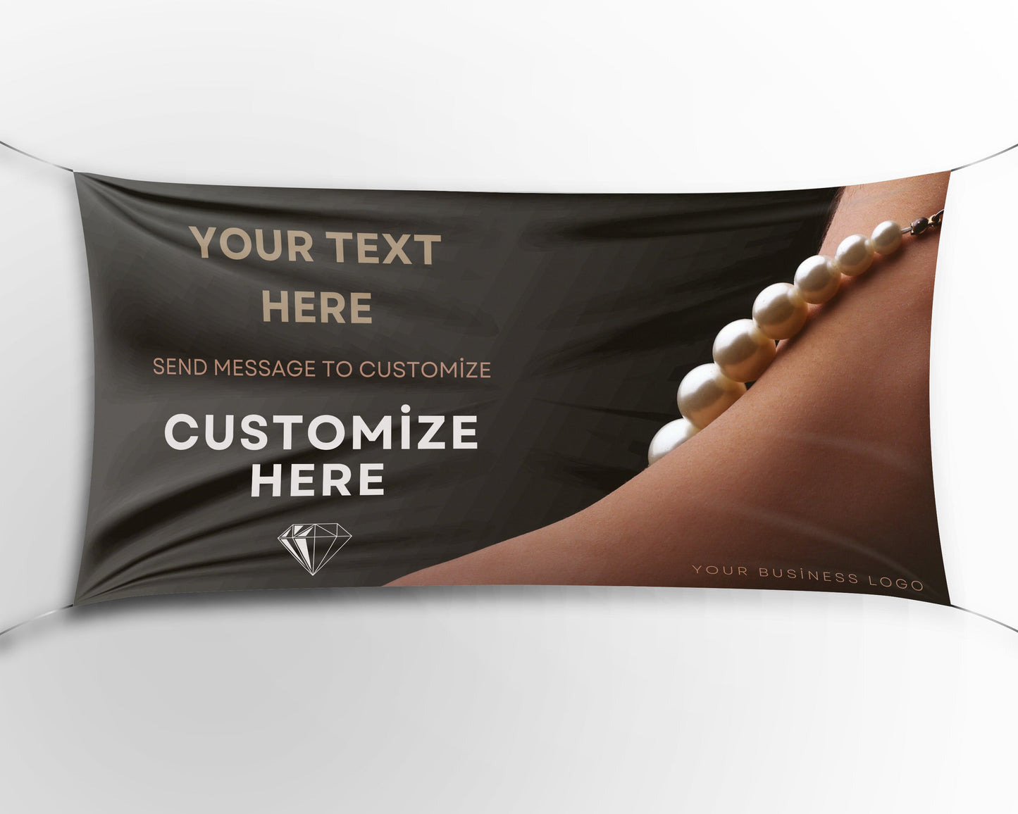 Custom Banner Display, Polyester/Vinyl - Personalized Advertising Sign - Indoor/Outdoor - Image/Logo/Text - Heavy Duty, Building Banner