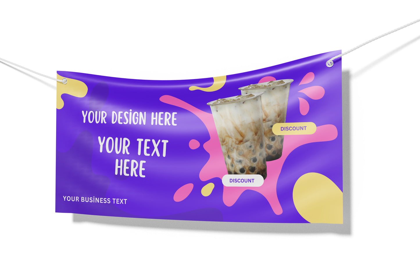 Custom Banner Display, Polyester/Vinyl - Personalized Advertising Sign - Indoor/Outdoor - Image/Logo/Text - Heavy Duty, Building Banner