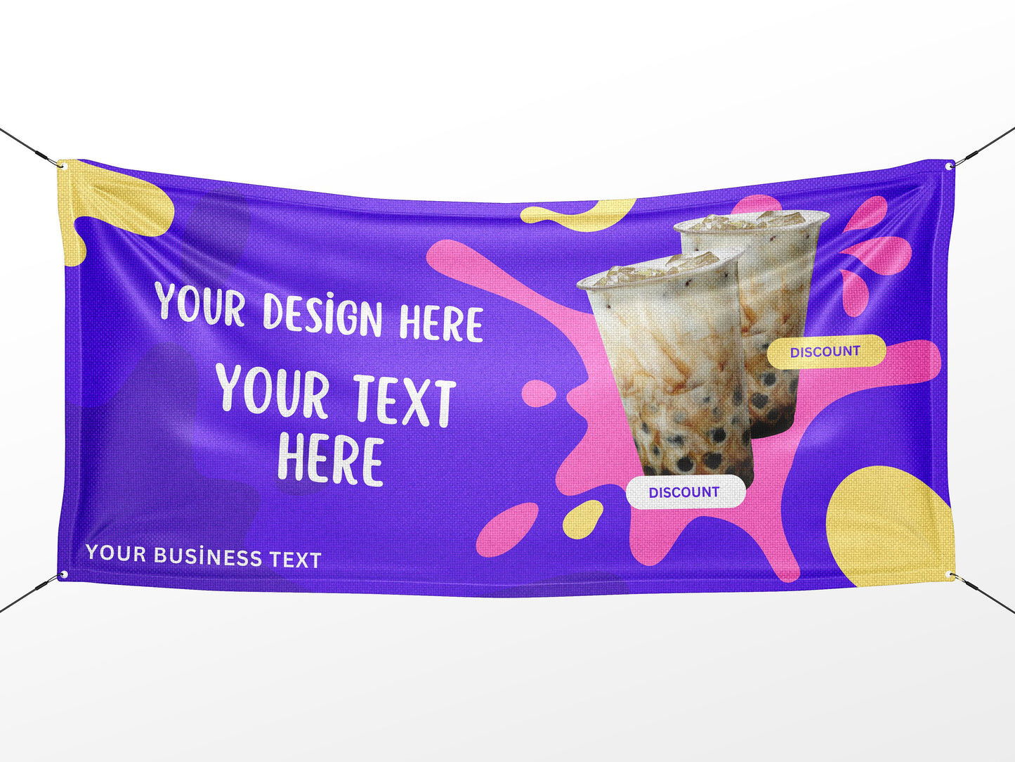 Custom Banner Display, Polyester/Vinyl - Personalized Advertising Sign - Indoor/Outdoor - Image/Logo/Text - Heavy Duty, Building Banner