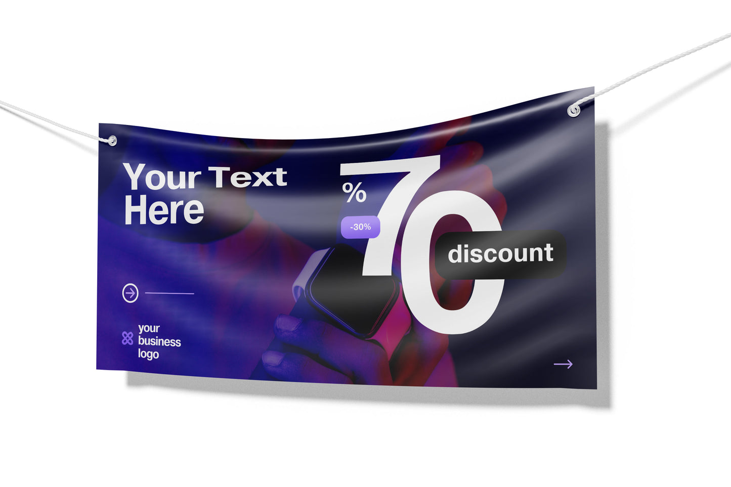 Custom Banner Display, Polyester/Vinyl - Personalized Advertising Sign - Indoor/Outdoor - Image/Logo/Text - Heavy Duty, Building Banner