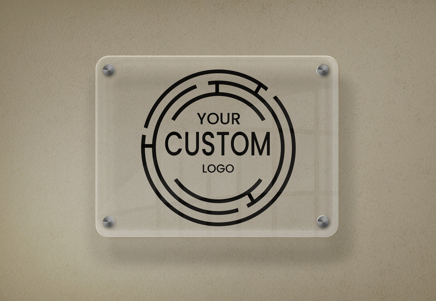 Custom Acrylic Business Sign - Personalized Plexiglass Name Plates for Offices and Companies - Custom Logo Signage