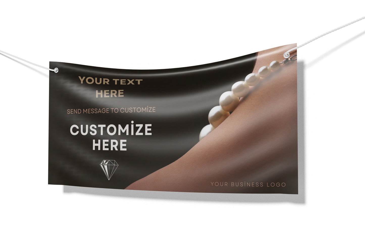 Custom Banner Display, Polyester/Vinyl - Personalized Advertising Sign - Indoor/Outdoor - Image/Logo/Text - Heavy Duty, Building Banner