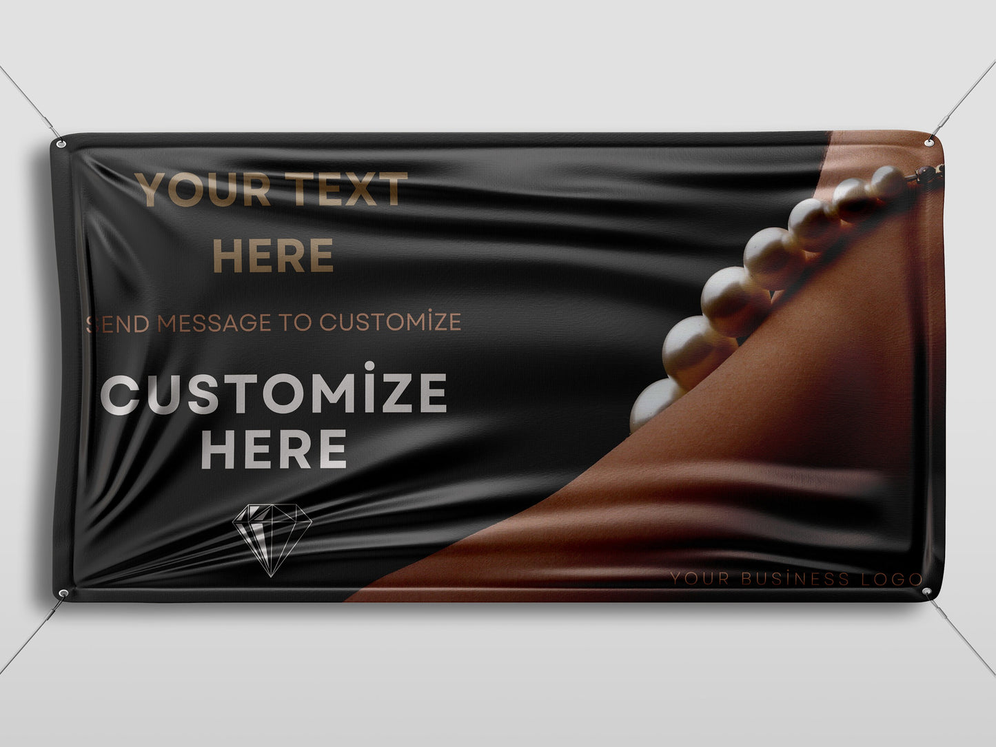 Custom Banner Display, Polyester/Vinyl - Personalized Advertising Sign - Indoor/Outdoor - Image/Logo/Text - Heavy Duty, Building Banner