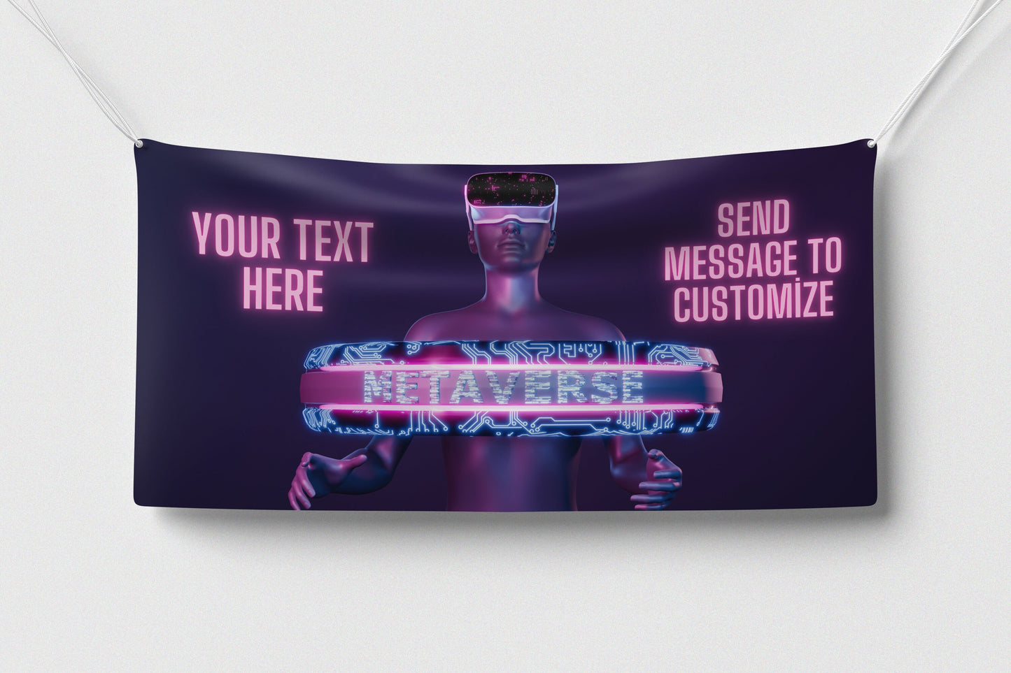 Custom Banner Display, Polyester/Vinyl - Personalized Advertising Sign - Indoor/Outdoor - Image/Logo/Text - Heavy Duty, Building Banner