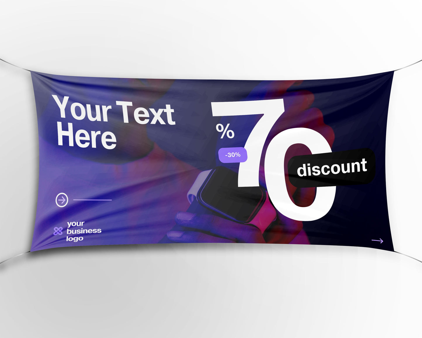 Custom Banner Display, Polyester/Vinyl - Personalized Advertising Sign - Indoor/Outdoor - Image/Logo/Text - Heavy Duty, Building Banner