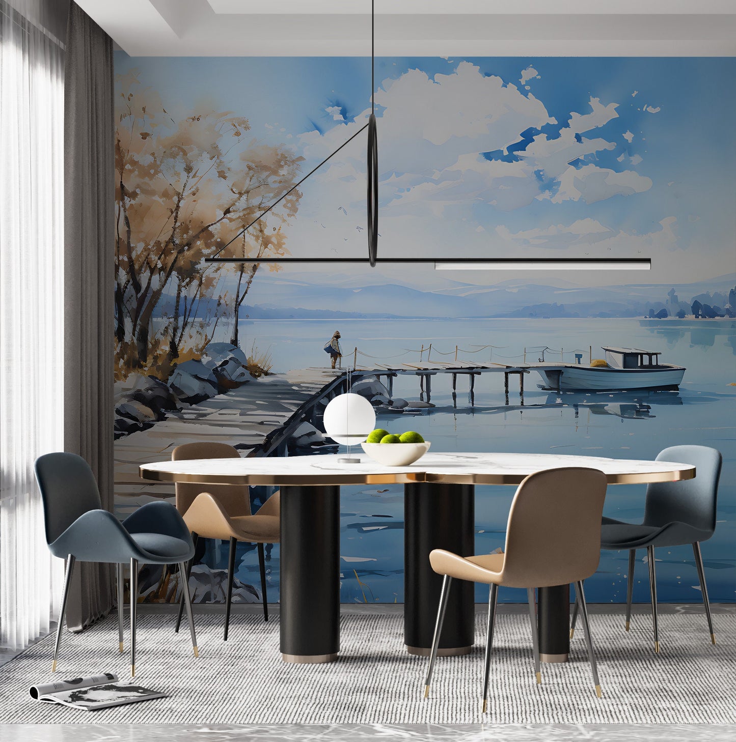Removable Wallpaper, Custom Wall Size, Wall Decor, Peel & Stick Wall Mural, 24/48" Panel Cut, Reusable, Self Adhesive, 1 Min Easy Install