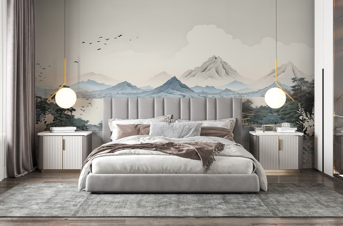Removable Wallpaper, Custom Wall Size, Wall Decor, Peel & Stick Wall Mural, 24/48" Panel Cut, Reusable, Self Adhesive, 1 Min Easy Install