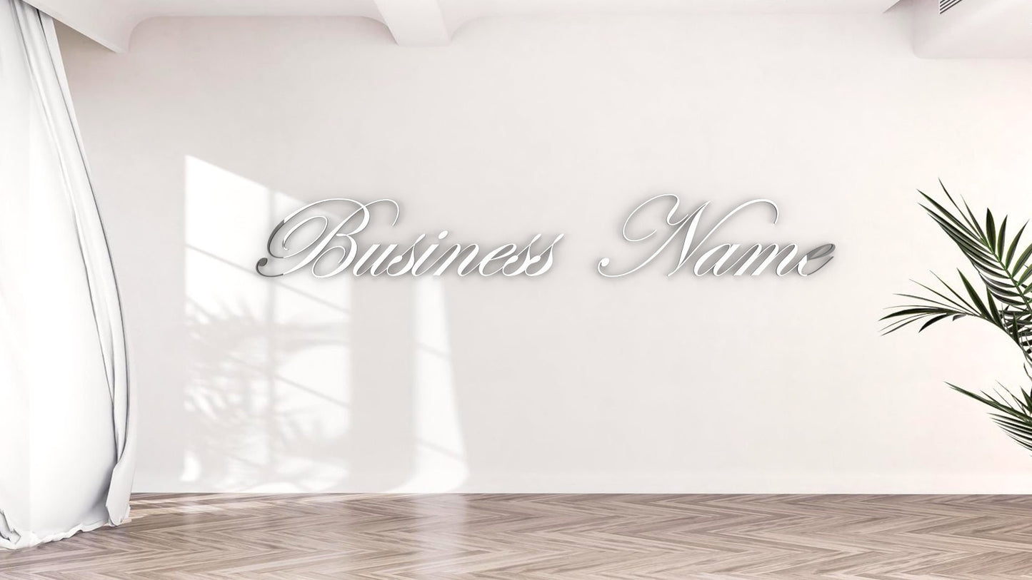 Custom Mirror Sign, Silver Wall Letters Personalized ACM Wall Letters, Baby Name Mirror Letters Lettering Aluminum Composite Reflective