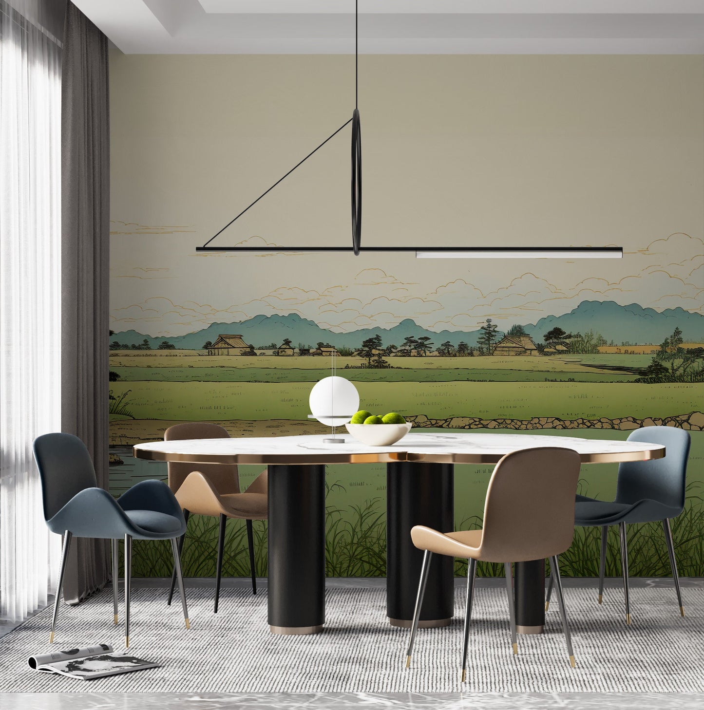 Removable Wallpaper, Custom Wall Size, Wall Decor, Peel & Stick Wall Mural, 24/48" Panel Cut, Reusable, Self Adhesive, 1 Min Easy Install