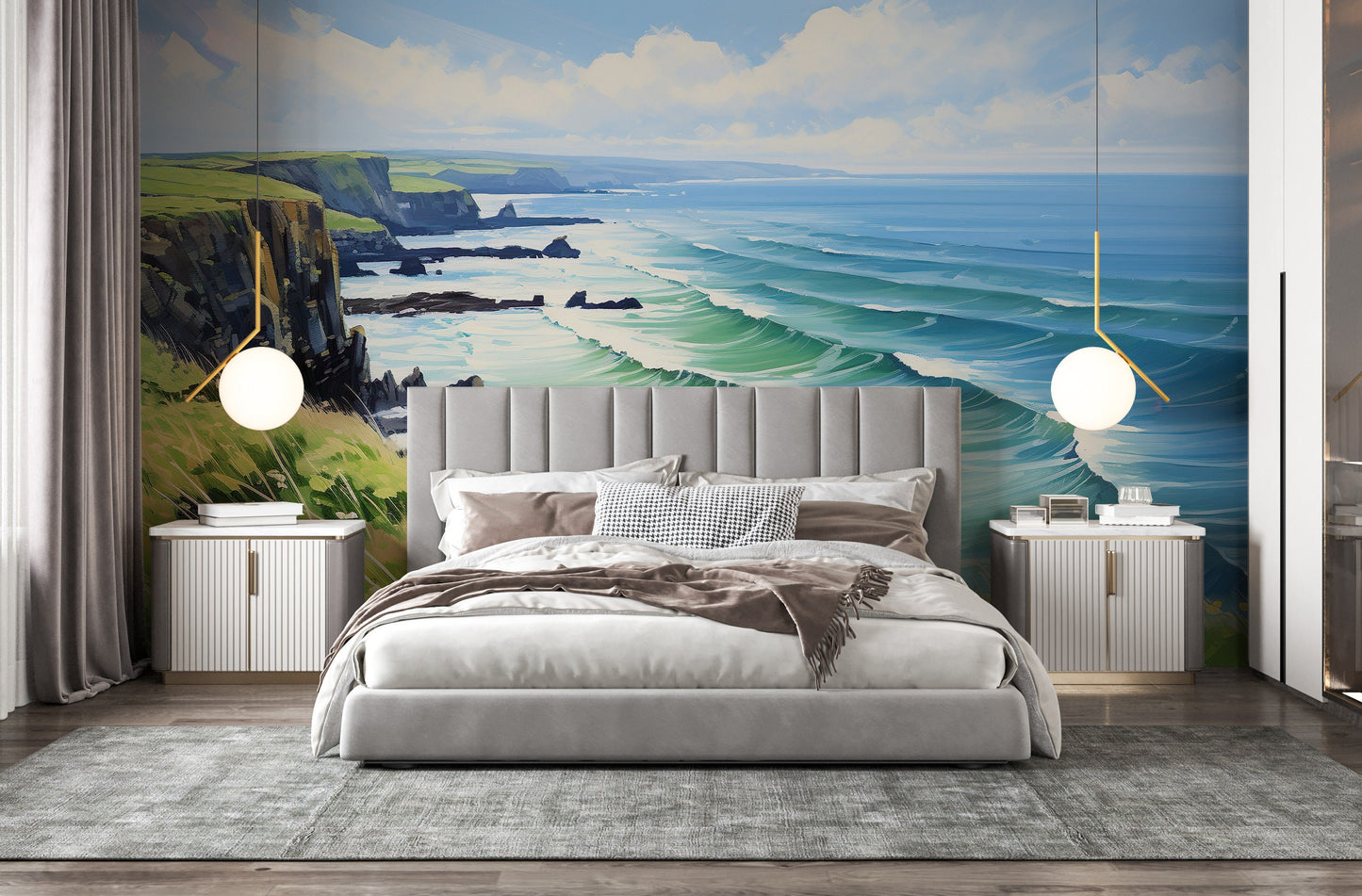 Removable Wallpaper, Custom Wall Size, Wall Decor, Peel & Stick Wall Mural, 24/48" Panel Cut, Reusable, Self Adhesive, 1 Min Easy Install