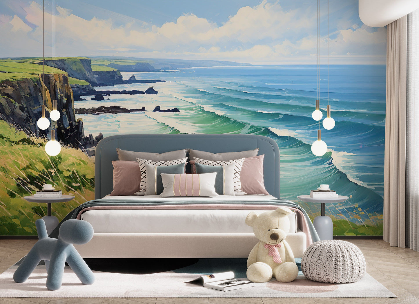 Removable Wallpaper, Custom Wall Size, Wall Decor, Peel & Stick Wall Mural, 24/48" Panel Cut, Reusable, Self Adhesive, 1 Min Easy Install