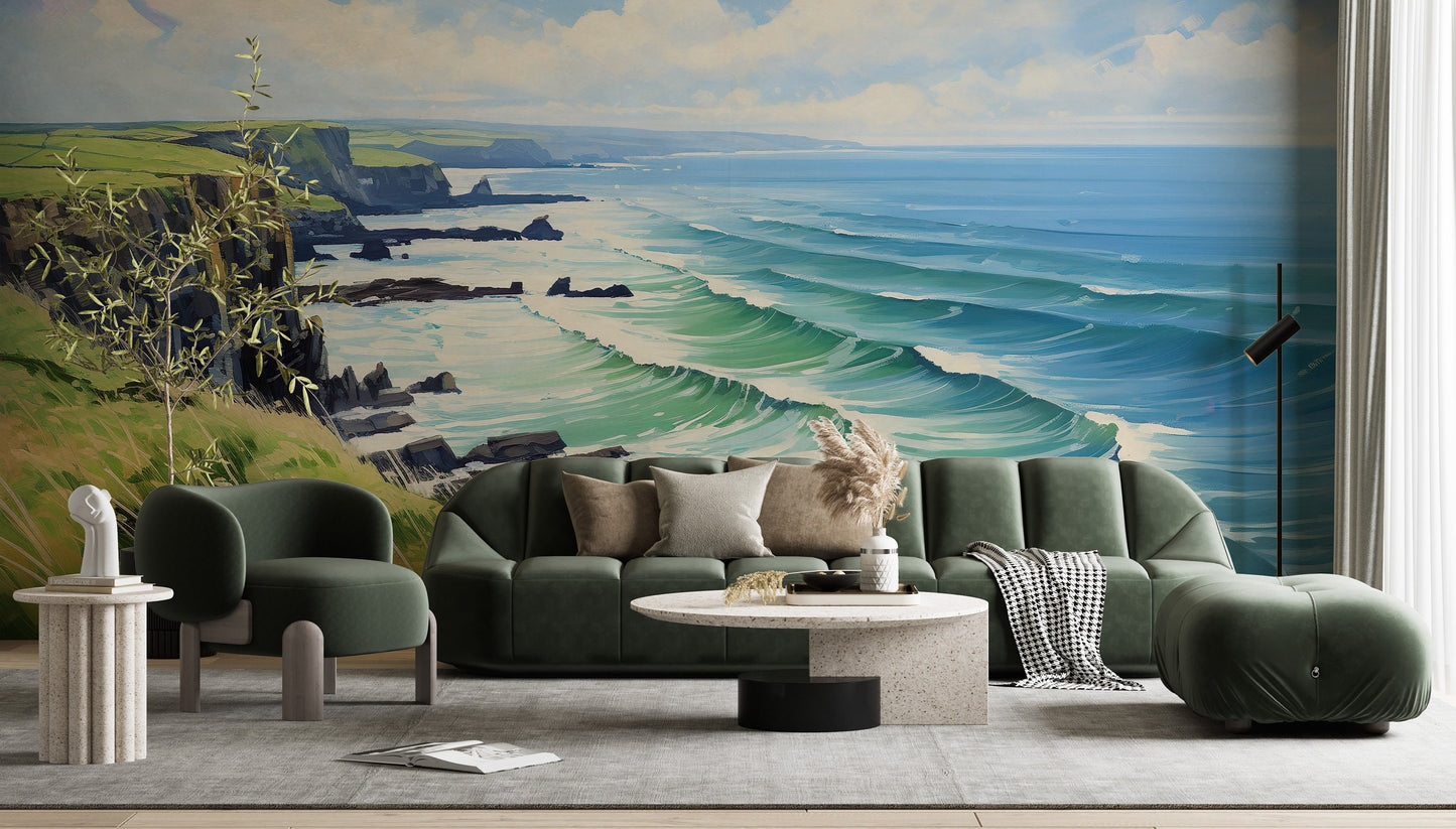 Removable Wallpaper, Custom Wall Size, Wall Decor, Peel & Stick Wall Mural, 24/48" Panel Cut, Reusable, Self Adhesive, 1 Min Easy Install