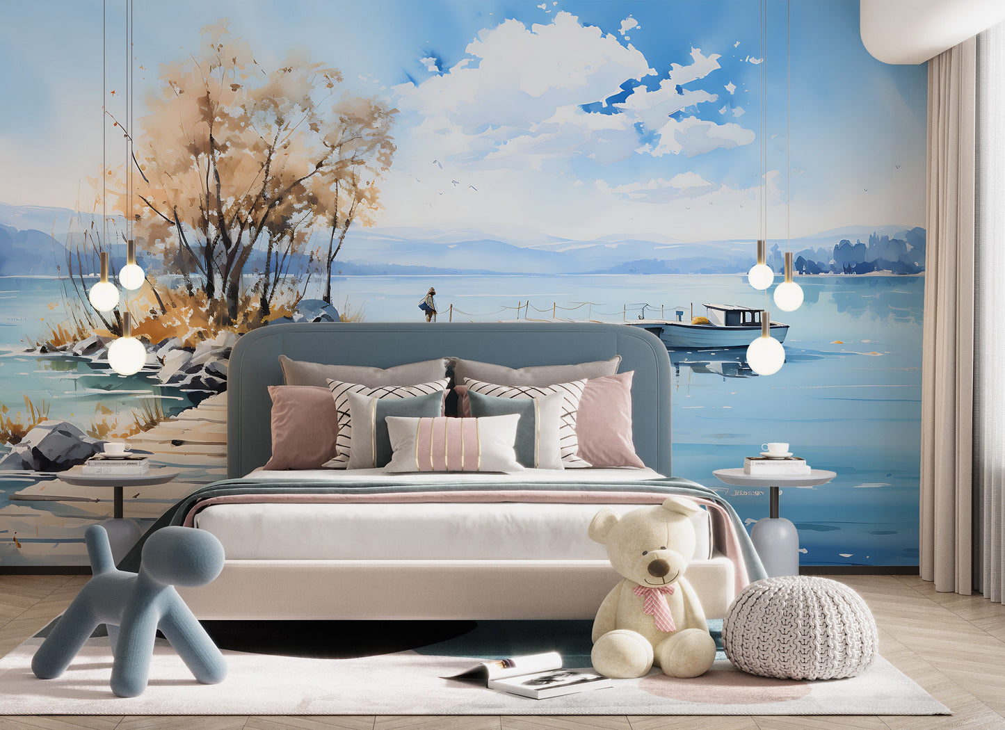 Removable Wallpaper, Custom Wall Size, Wall Decor, Peel & Stick Wall Mural, 24/48" Panel Cut, Reusable, Self Adhesive, 1 Min Easy Install