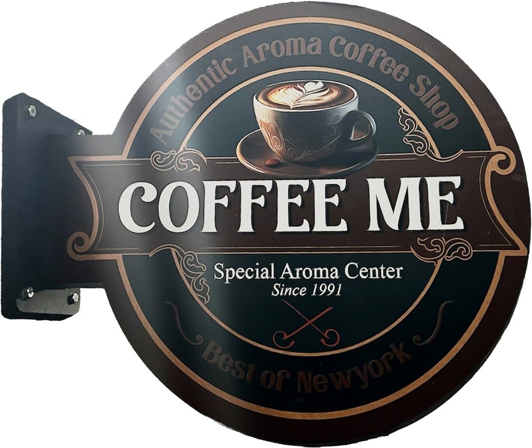 Custom Purple Round Sign, Personalized Logo Printed Round Blade Sign, Custom Sign Wall Art, Indoor Outdoor sign, Boutique Sign & Purple Sign - Vaha Visuals