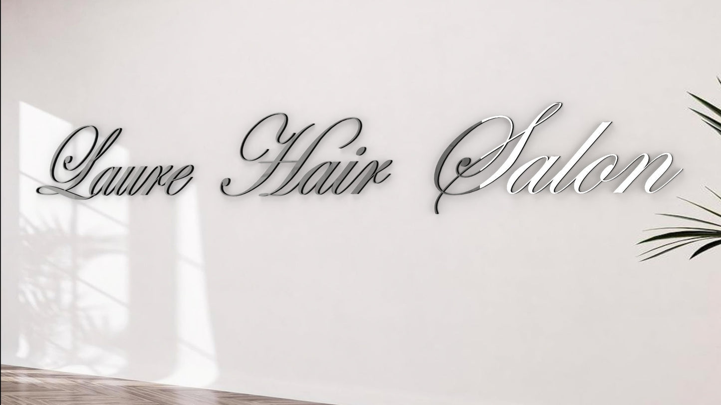 Custom Mirror Sign, Silver Wall Letters Personalized ACM Wall Letters, Baby Name Mirror Letters Lettering Aluminum Composite Reflective