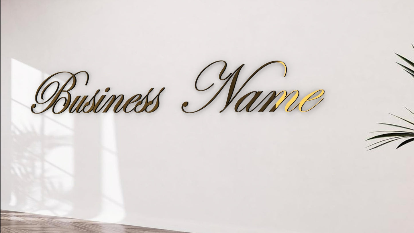 Custom Mirror Gold Sign, Wall Letters Personalized ACM Wall Letters, Baby Name Mirror Letters Lettering Aluminum Composite Reflective