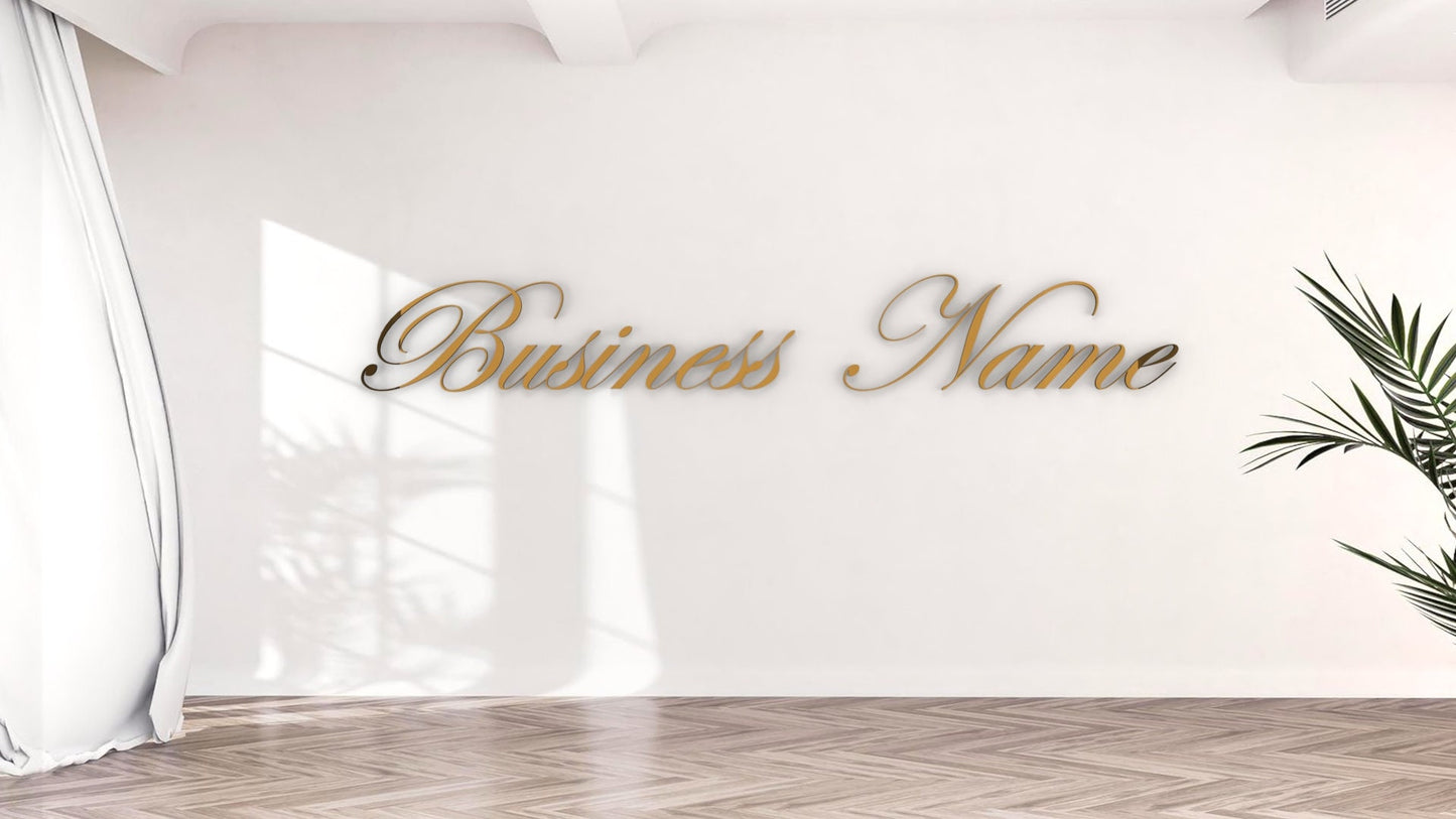 Custom Mirror Gold Sign, Wall Letters Personalized ACM Wall Letters, Baby Name Mirror Letters Lettering Aluminum Composite Reflective