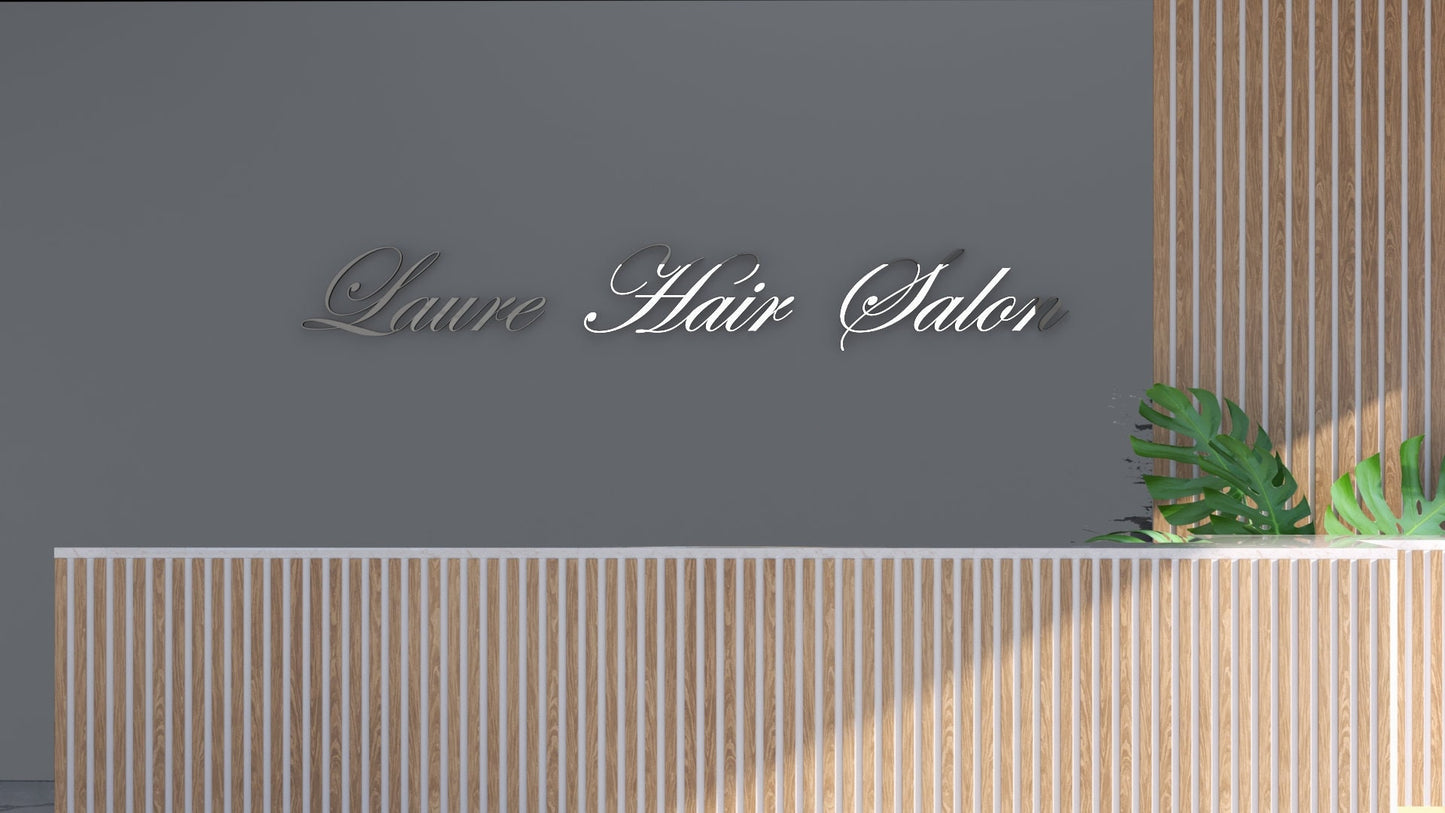 Custom Mirror Sign, Silver Wall Letters Personalized ACM Wall Letters, Baby Name Mirror Letters Lettering Aluminum Composite Reflective