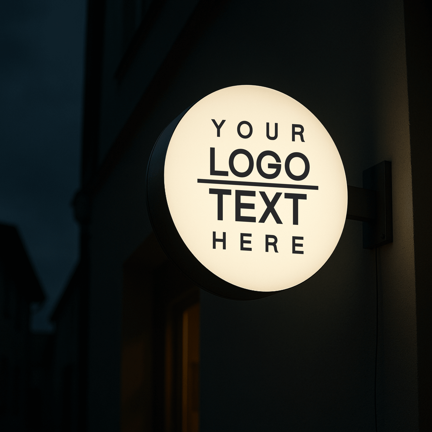 Custom Rectangular Light Box Sign – Wall - Mounted Illuminated Blade Sign for Storefronts & Shops - Vaha Visuals