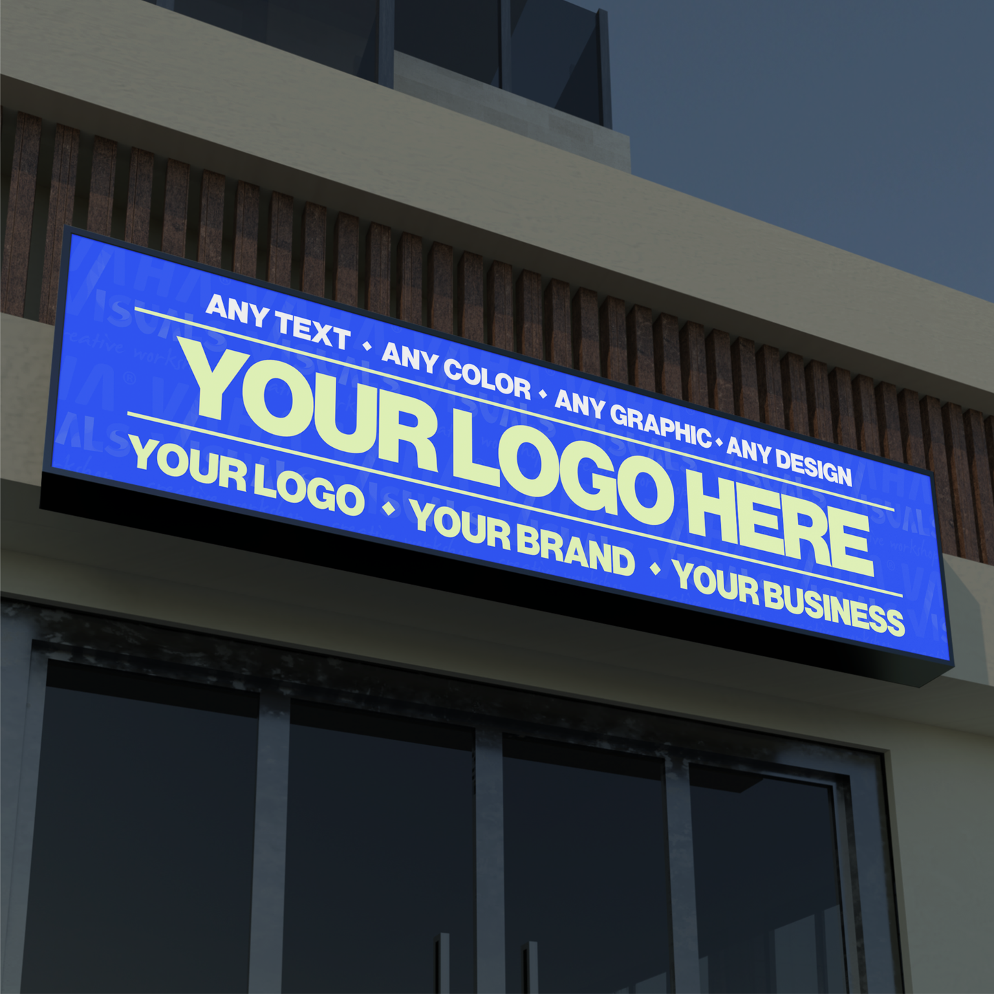 Custom Square Lightbox Sign – LED Illuminated Outdoor Logo Sign for Storefronts & Buildings