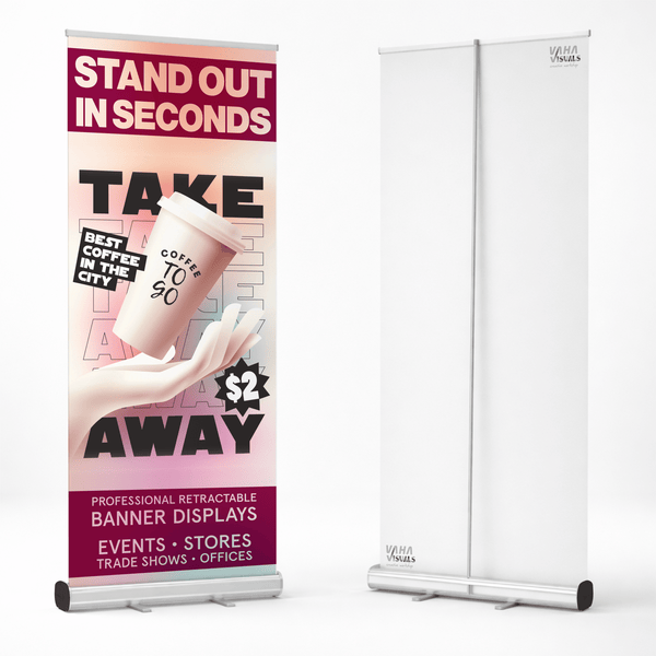Premium Retractable Banner Display - Vaha Visuals