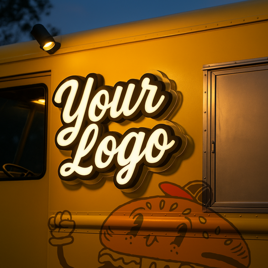 ILLUMINATED SIGN ON ACRYLIC FOR FOOD TRUCKS AND EVENTS