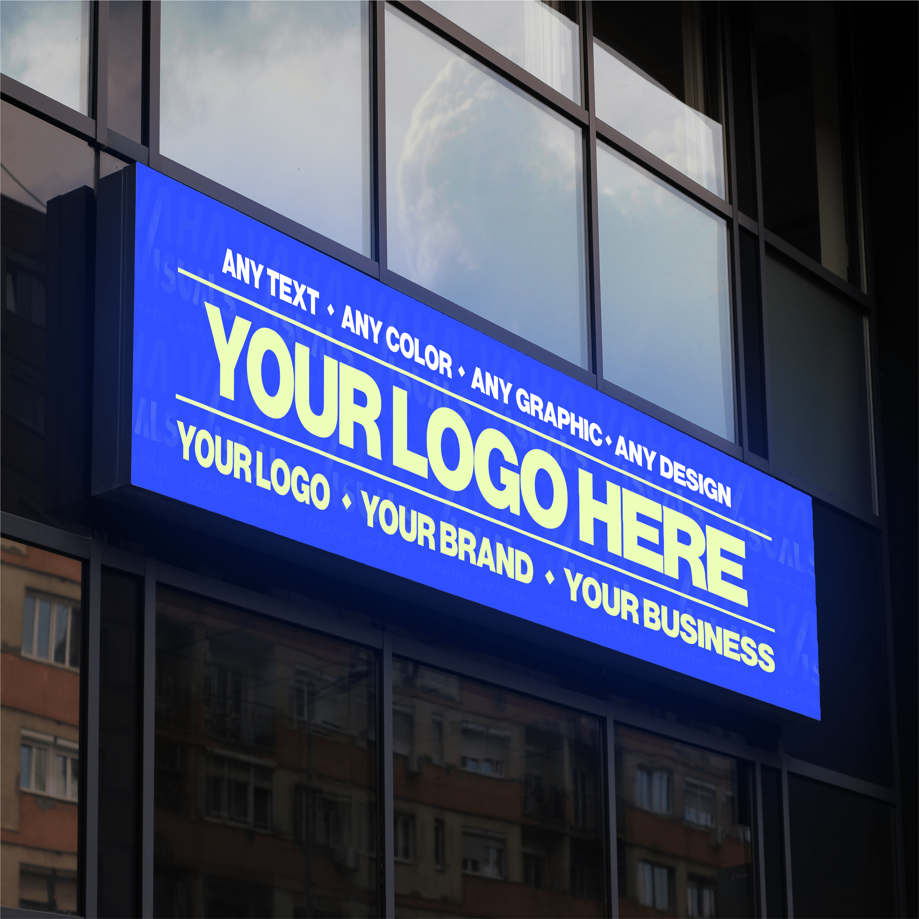 Project Store Light Signage Design Custom Storefront Lightbox Sign – LED Business Sign | Vaha Visuals
