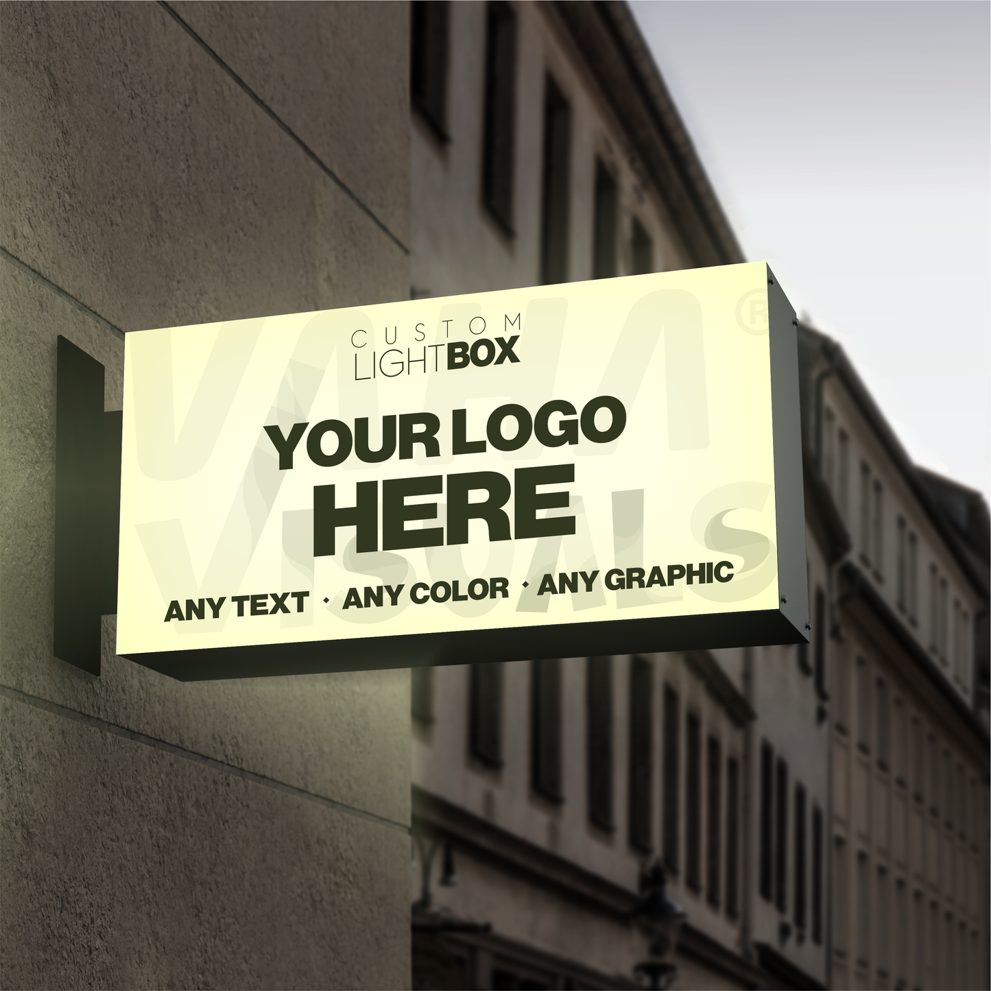 Custom Outdoor Illuminated Blade Sign – Double-Sided Lightbox for Shops, Cafes & more