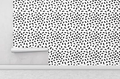 Removable Wallpaper, Dalmatian Pattern - Custom Printed, Peel & Stick, Reusable, Self Adhesive, 26 Inch Fixed Panels Easy Install, Seamless