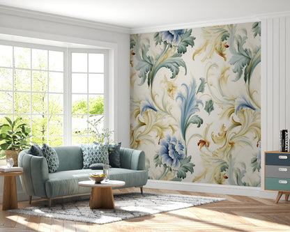 Removable Wallpaper, Floral Cute Colorful Flowers Design - Peel & Stick, Reusable, Self Adhesive, 26" Panels, Easy Install, Seamless