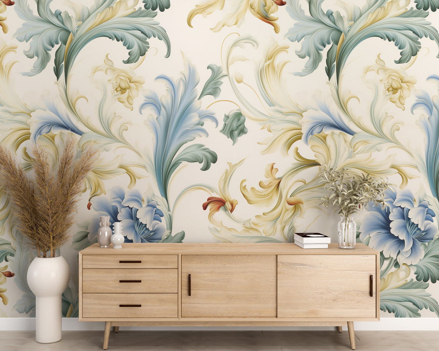Removable Wallpaper, Floral Cute Colorful Flowers Design - Peel & Stick, Reusable, Self Adhesive, 26" Panels, Easy Install, Seamless