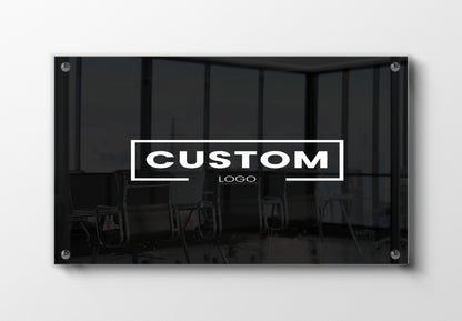 Custom Acrylic Business Sign - Personalized Plexiglass Name Plates for Offices and Companies - Custom Logo Signage