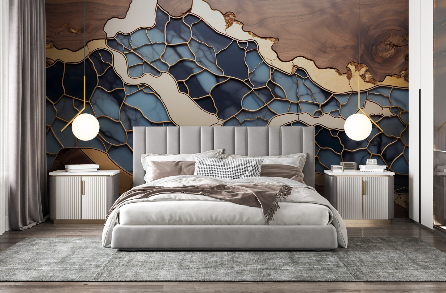 Removable Wallpaper, Custom Wall Size, Wall Decor, Peel & Stick Wall Mural, 24/48" Panel Cut, Reusable, Self Adhesive, 1 Min Easy Install