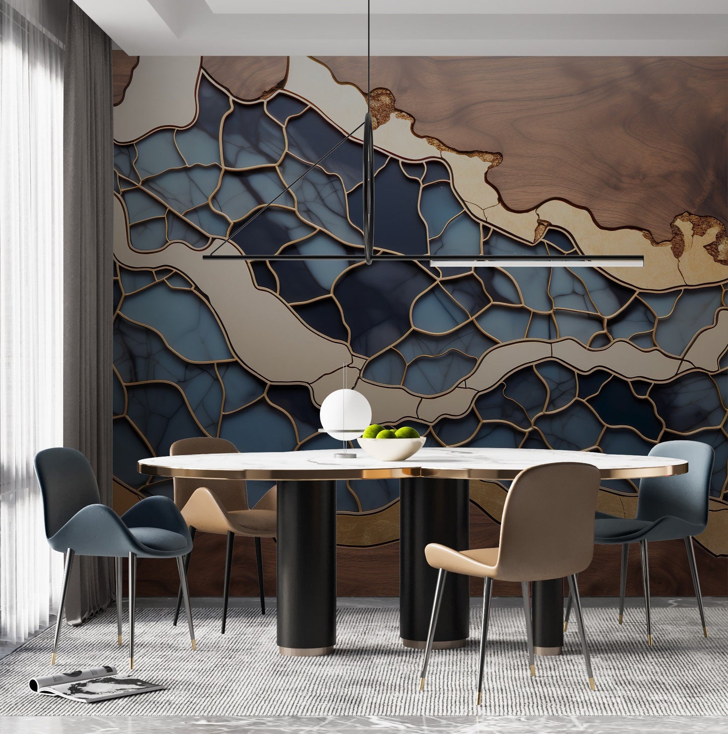 Removable Wallpaper, Custom Wall Size, Wall Decor, Peel & Stick Wall Mural, 24/48" Panel Cut, Reusable, Self Adhesive, 1 Min Easy Install