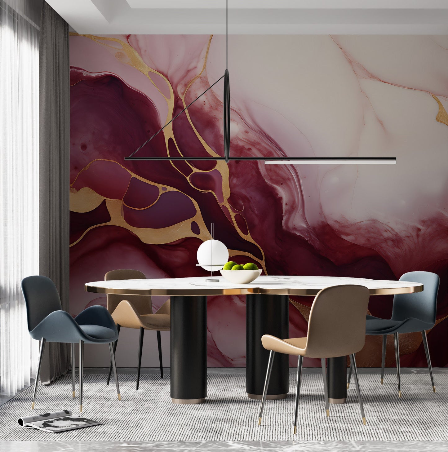 Removable Wallpaper, Custom Wall Size, Wall Decor, Peel & Stick Wall Mural, 24/48" Panel Cut, Reusable, Self Adhesive, 1 Min Easy Install