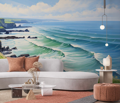 Removable Wallpaper, Custom Wall Size, Wall Decor, Peel & Stick Wall Mural, 24/48" Panel Cut, Reusable, Self Adhesive, 1 Min Easy Install