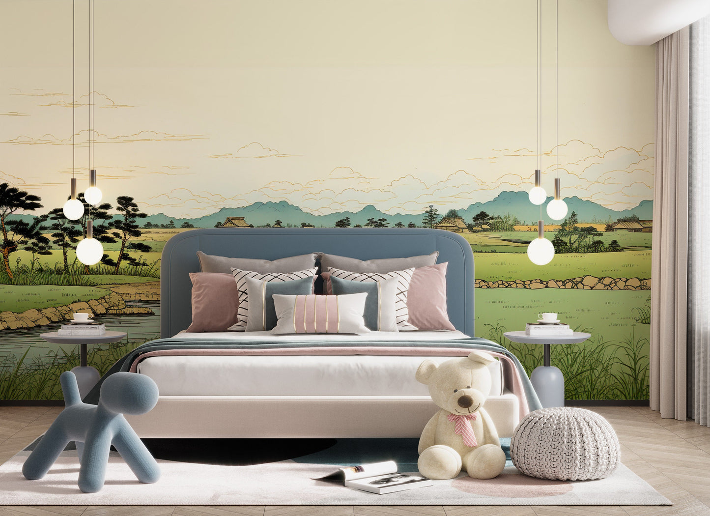 Removable Wallpaper, Custom Wall Size, Wall Decor, Peel & Stick Wall Mural, 24/48" Panel Cut, Reusable, Self Adhesive, 1 Min Easy Install