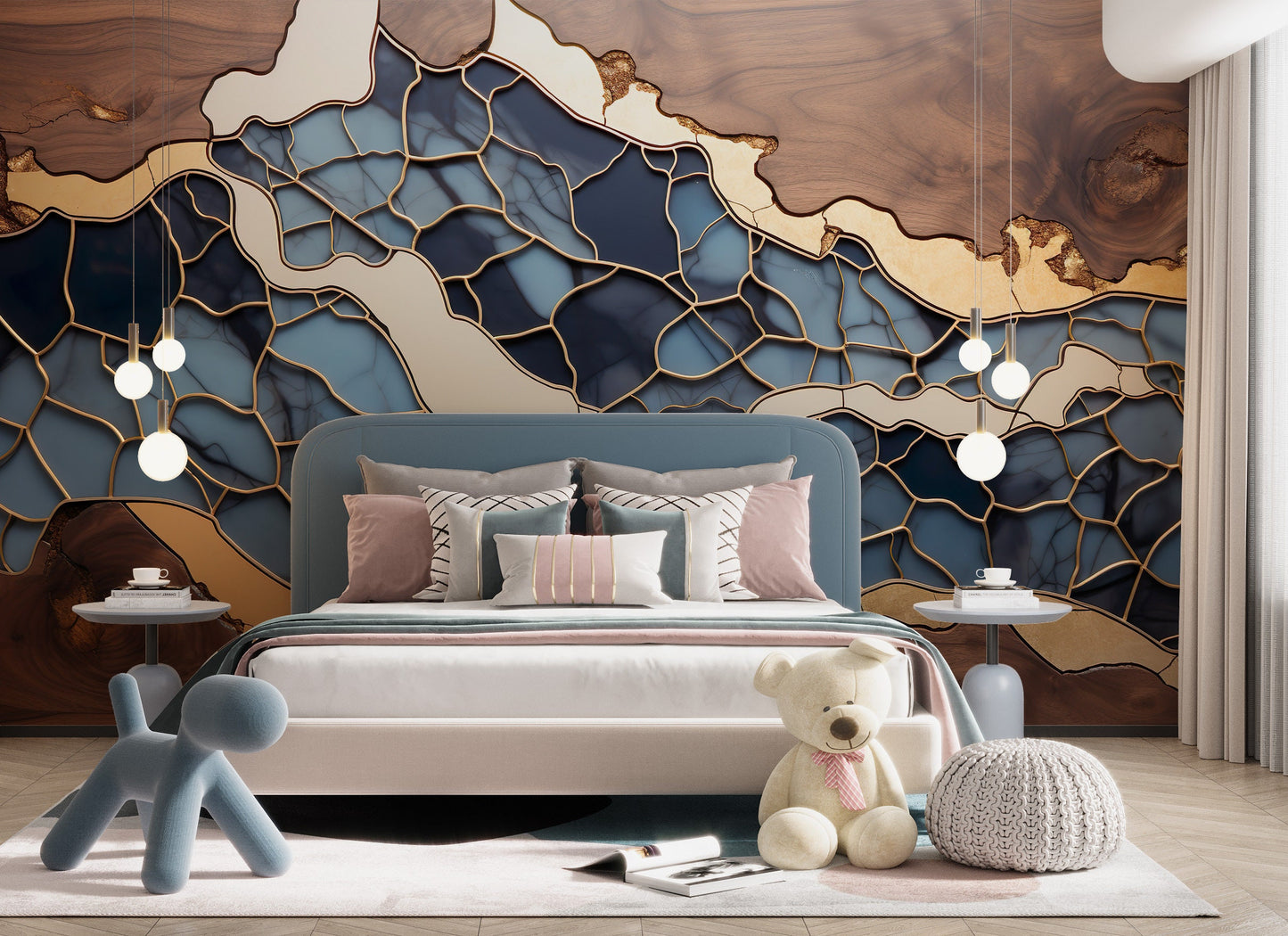 Removable Wallpaper, Custom Wall Size, Wall Decor, Peel & Stick Wall Mural, 24/48" Panel Cut, Reusable, Self Adhesive, 1 Min Easy Install