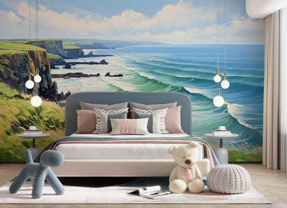 Removable Wallpaper, Custom Wall Size, Wall Decor, Peel & Stick Wall Mural, 24/48" Panel Cut, Reusable, Self Adhesive, 1 Min Easy Install