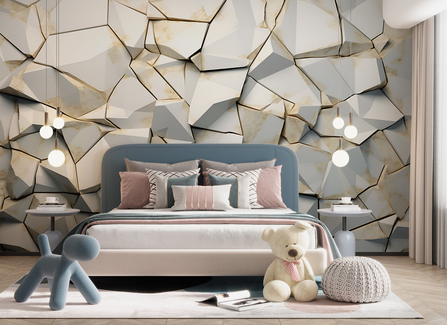 Removable Wallpaper, Custom Wall Size, Wall Decor, Peel & Stick Wall Mural, 24/48" Panel Cut, Reusable, Self Adhesive, 1 Min Easy Install