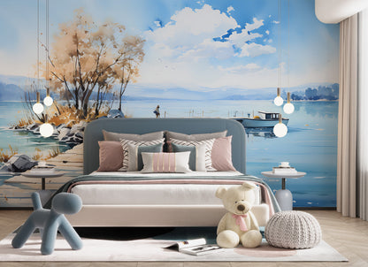Removable Wallpaper, Custom Wall Size, Wall Decor, Peel & Stick Wall Mural, 24/48" Panel Cut, Reusable, Self Adhesive, 1 Min Easy Install