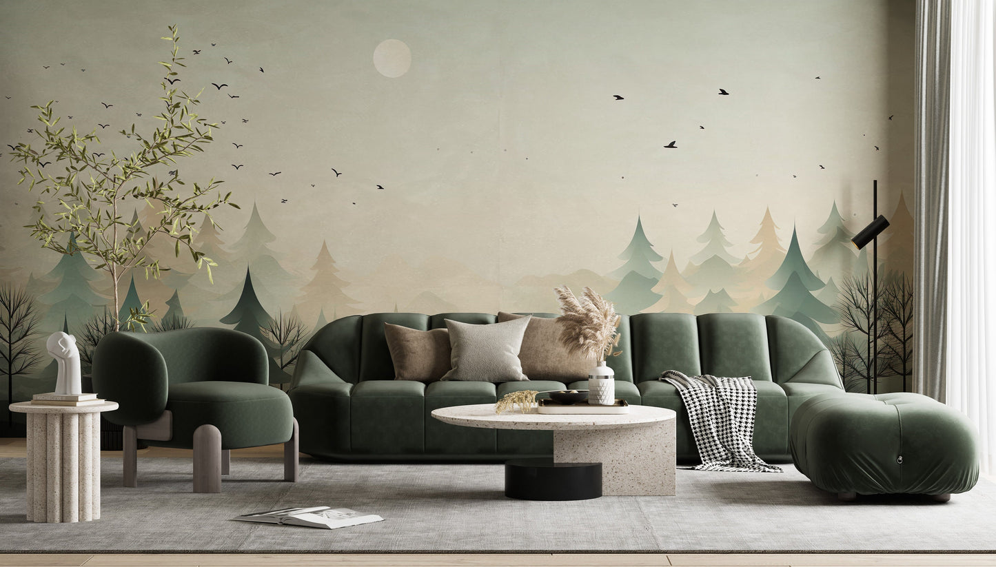 Removable Wallpaper, Custom Wall Size, Wall Decor, Peel & Stick Wall Mural, 24/48" Panel Cut, Reusable, Self Adhesive, 1 Min Easy Install