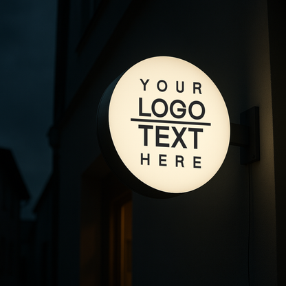 Custom Double-Sided Square Blade Sign - Personalized Illuminated Storefront Sign