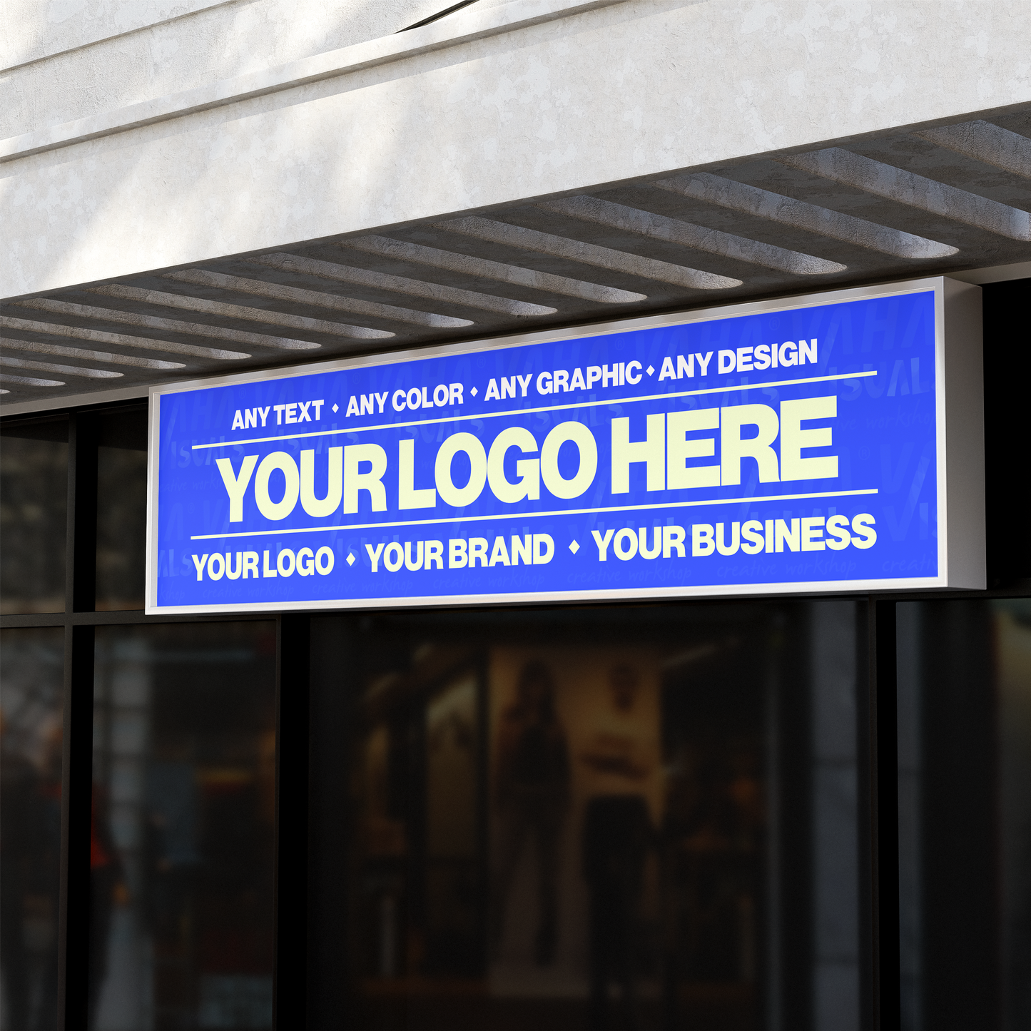 Custom Square Lightbox Sign – LED Illuminated Outdoor Logo Sign for Storefronts & Buildings
