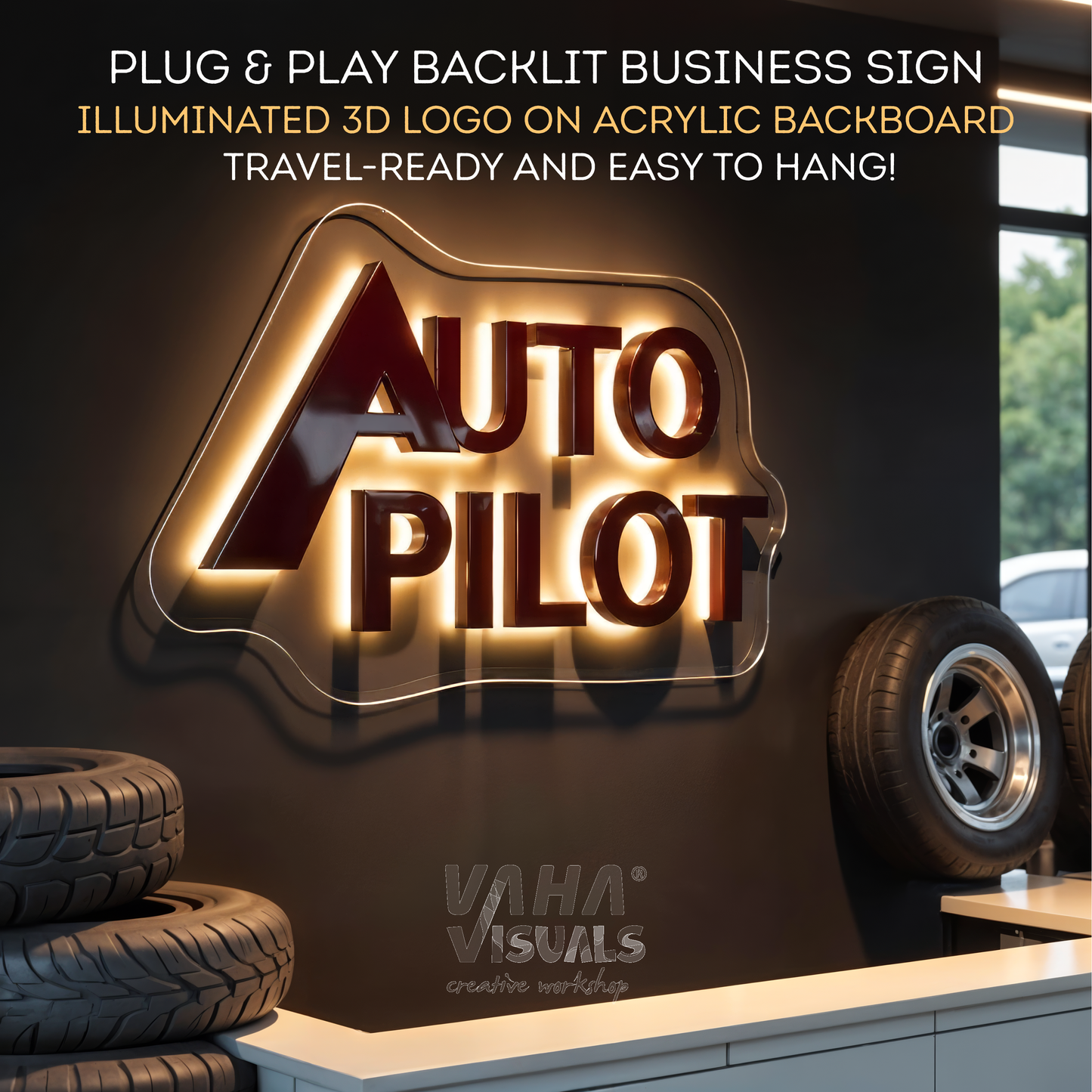 PLUG & PLAY ILLUMINATED BACKLIT SIGN